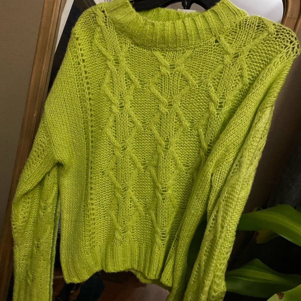 Lime green sweater